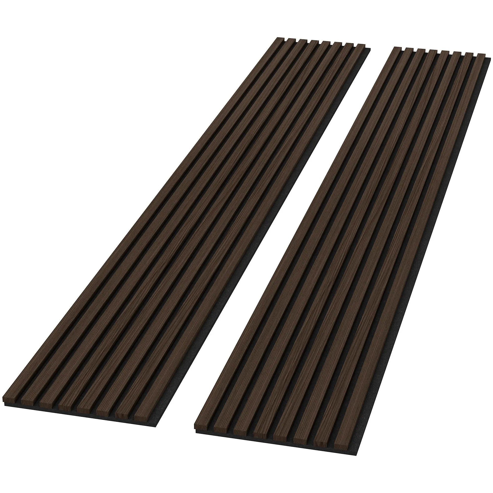 Luxury Smoked Walnut Acoustic Soild Wood Wall Panels ( 2 Panels Per Box)