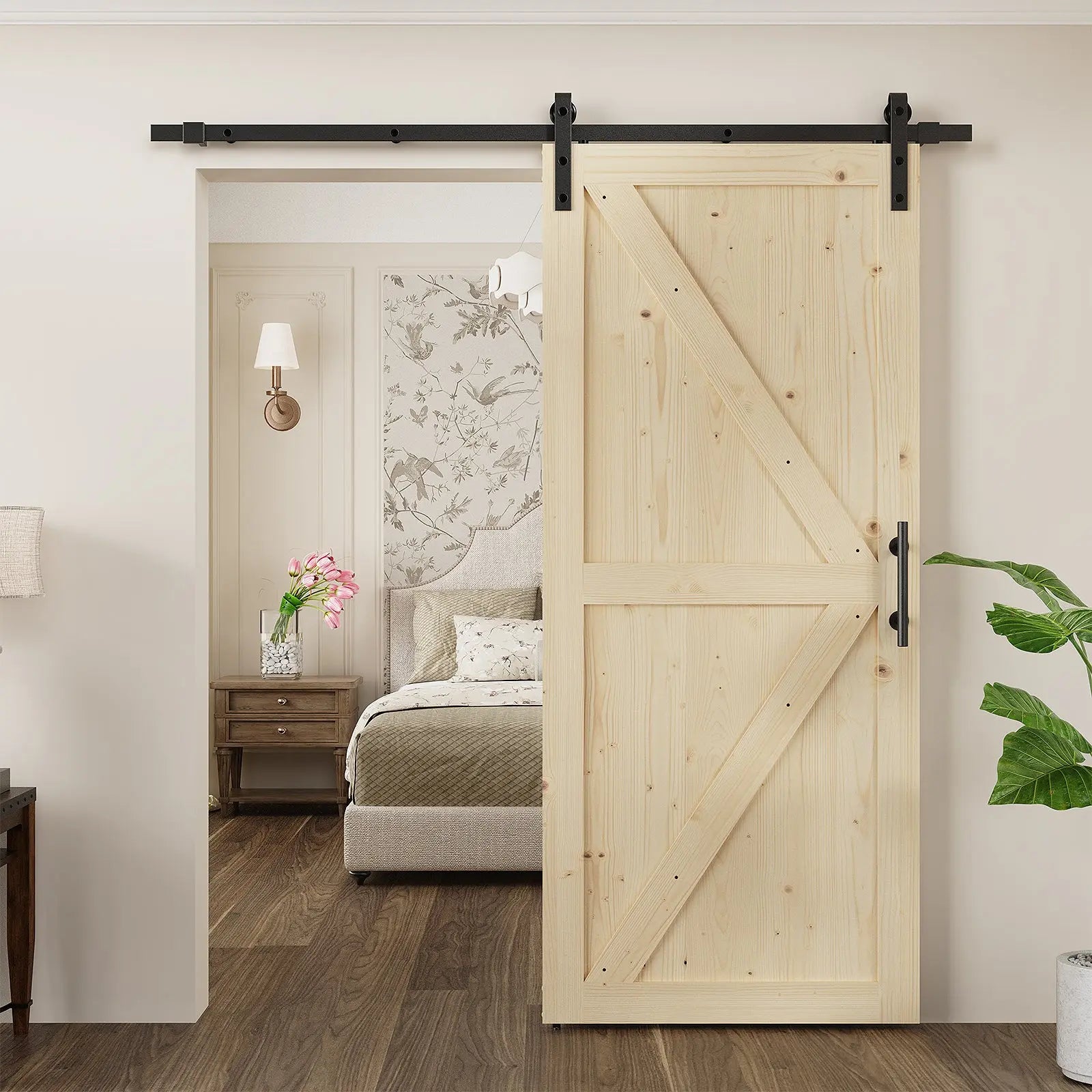Solid Pine Barn Doors with Barn Door Track Kit