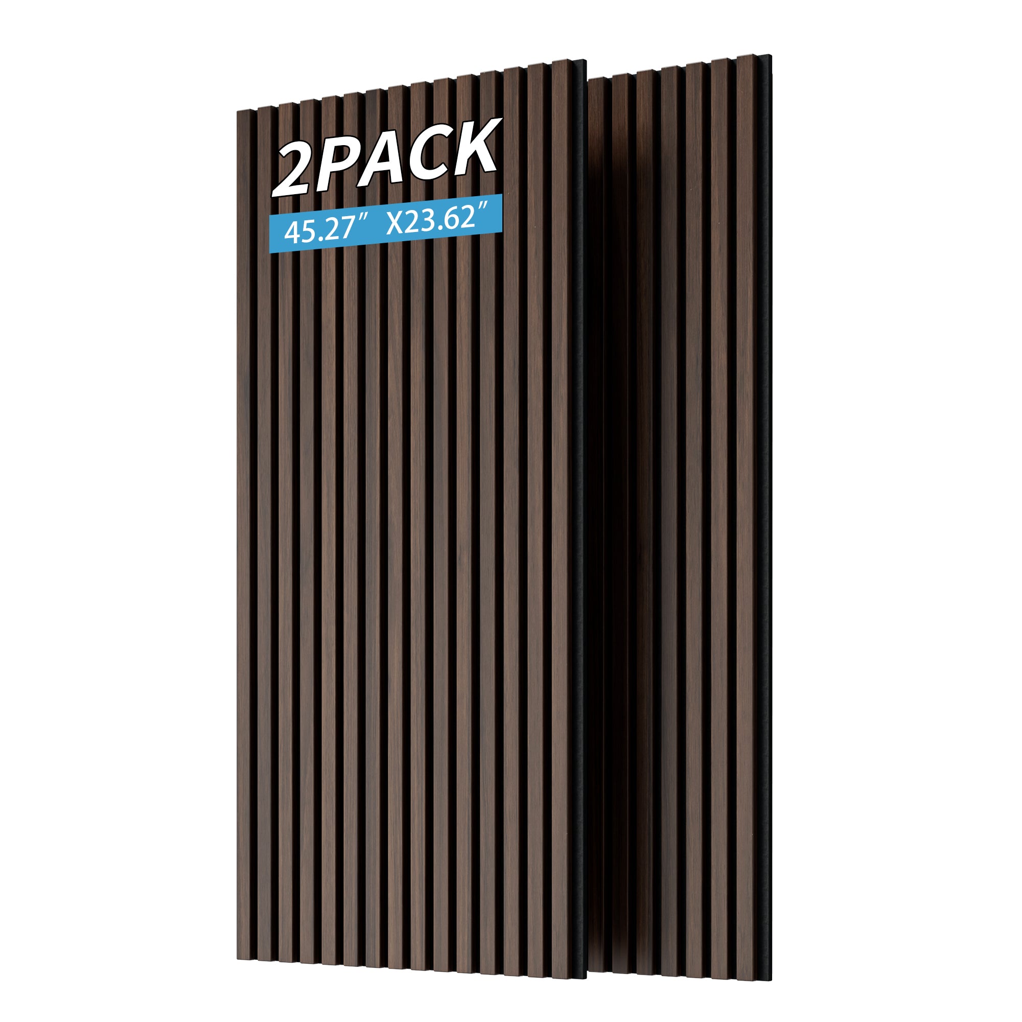 MDF Dark Walnut Acoustic Slat Wood Wall Panels