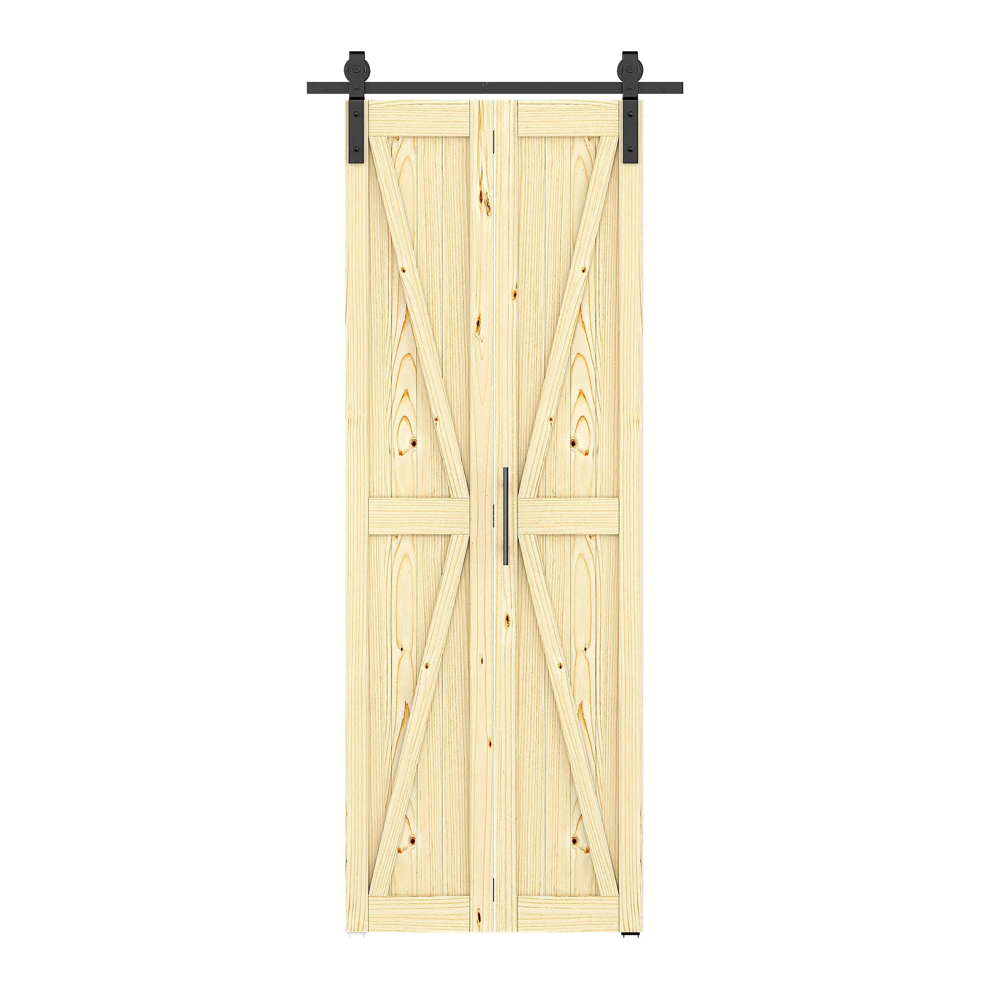 30in x 84in Bifold Barn Door with Hardware Kit 