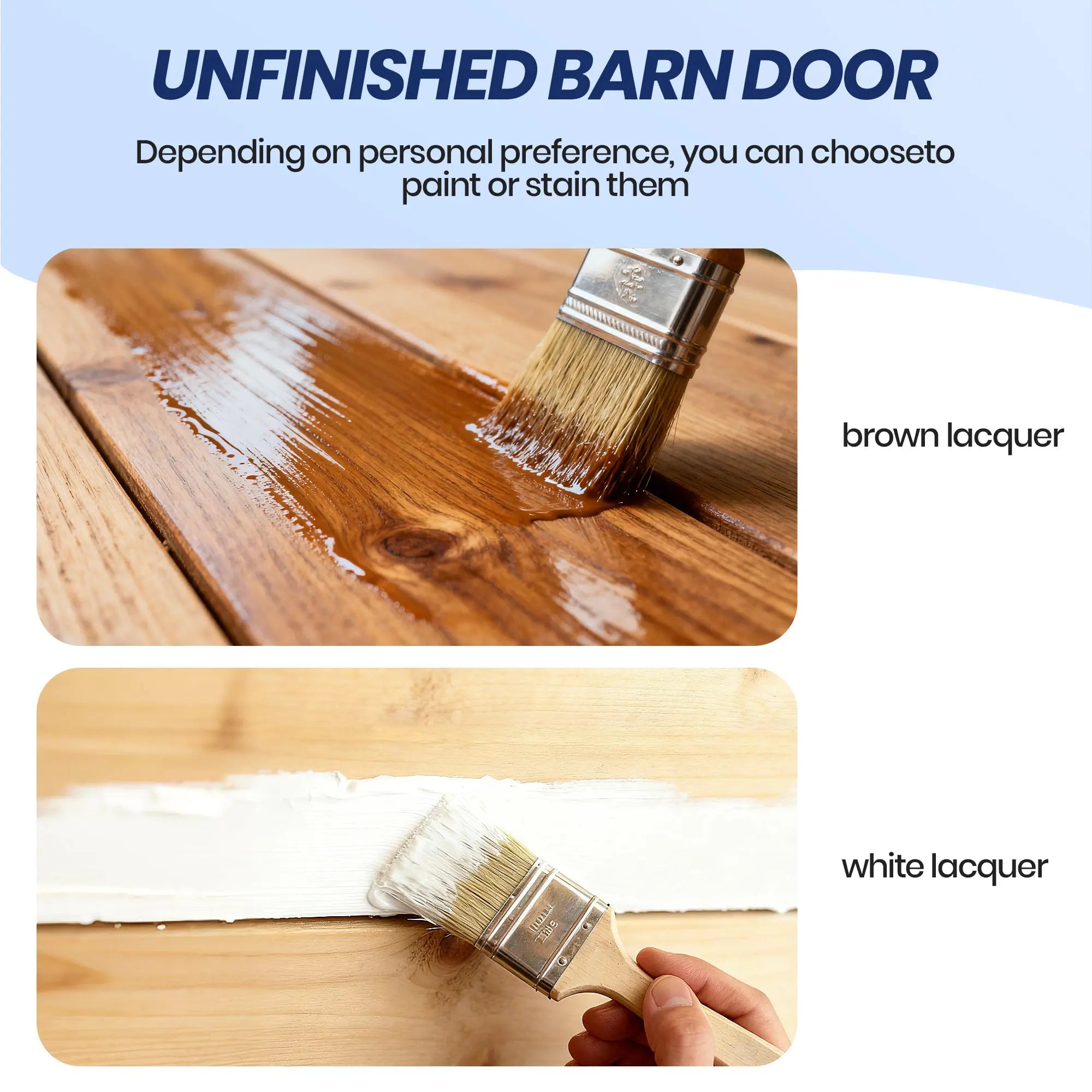 30in x 84in Bifold Barn Door with Hardware Kit 