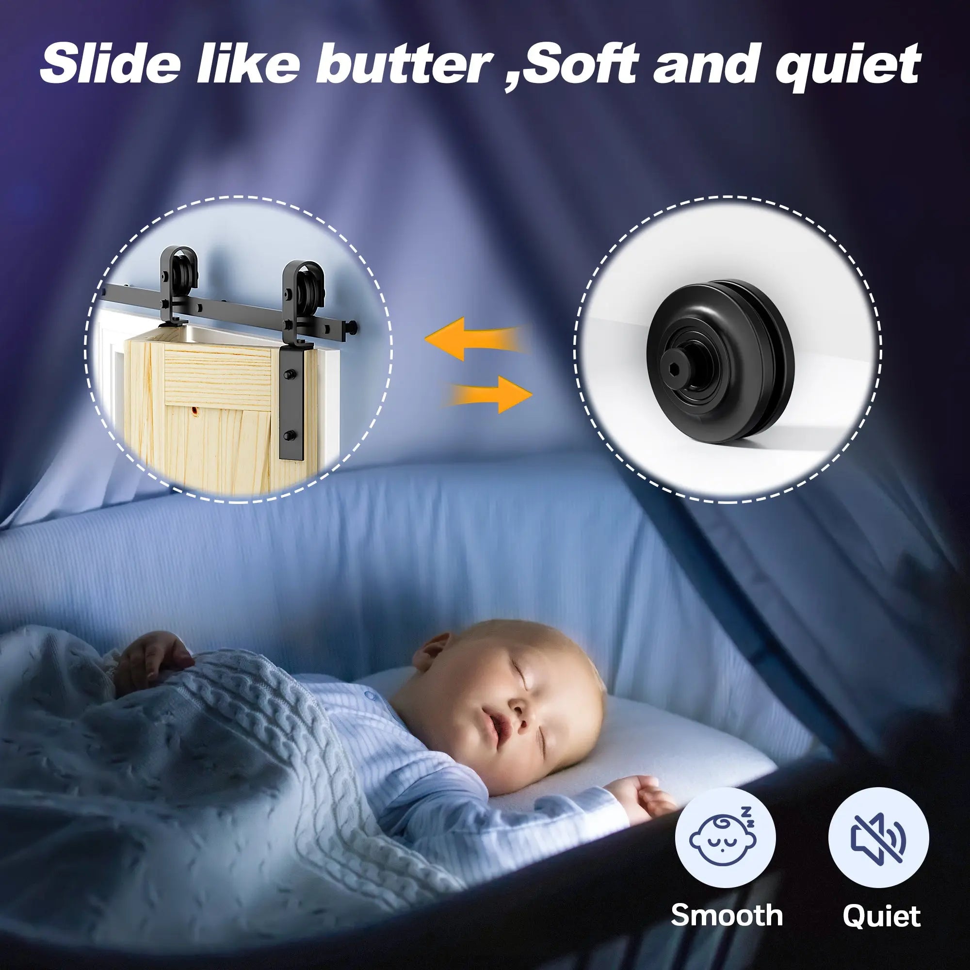 30in x 84in Bifold Barn Door with Hardware Kit 