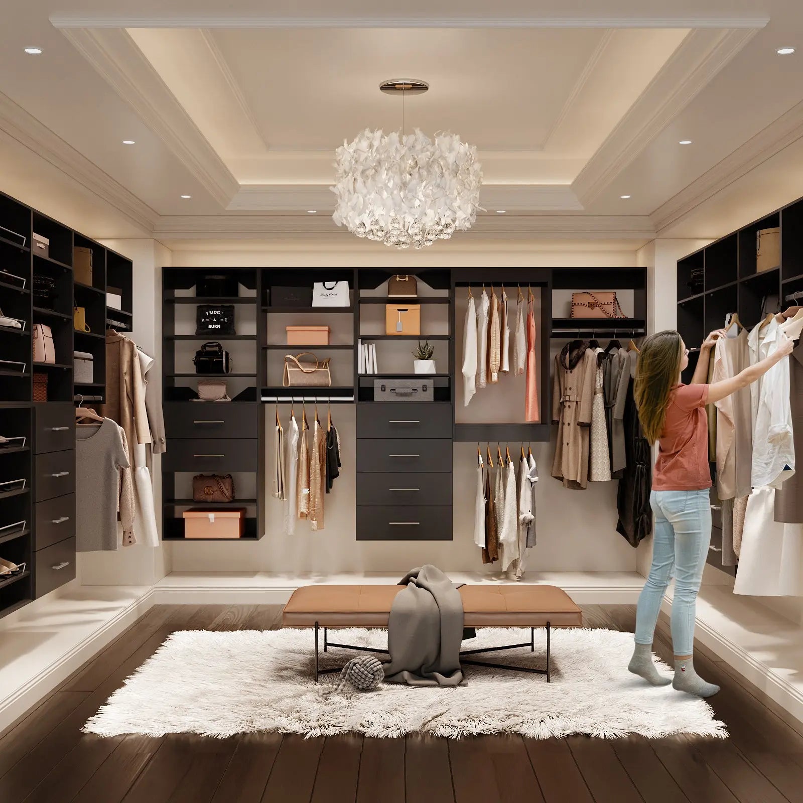 4 Drawer Hutch Base Closet 