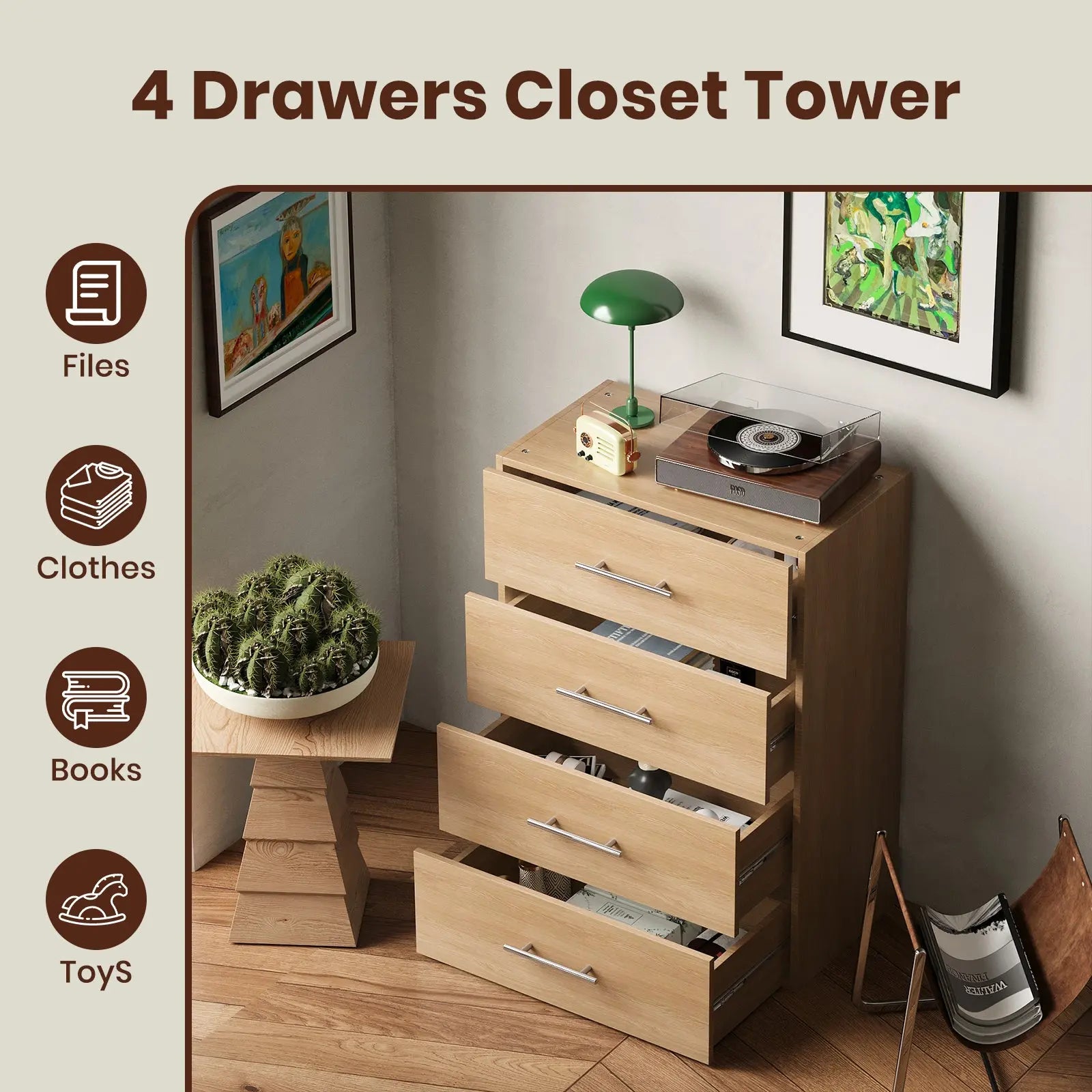 4 Drawer Hutch Base Closet 
