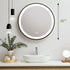 4 in 1 Black Framed Round Bathroom Mirror 