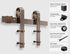 6.6FT Colorful Sliding Barn Door Hardware Track Kit for 1 Doors, J Shape(No Door) 