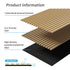 MDF White Oak Acoustic Slat Wood Wall Panels with 3 Sides Fully Wrapped