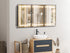 Hausvita Framed Recessed LED Light Bathroom Medicine Cabinet -Lager