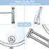 8-inch Height Adjustable Pivot Mirrors for Bathrooms 