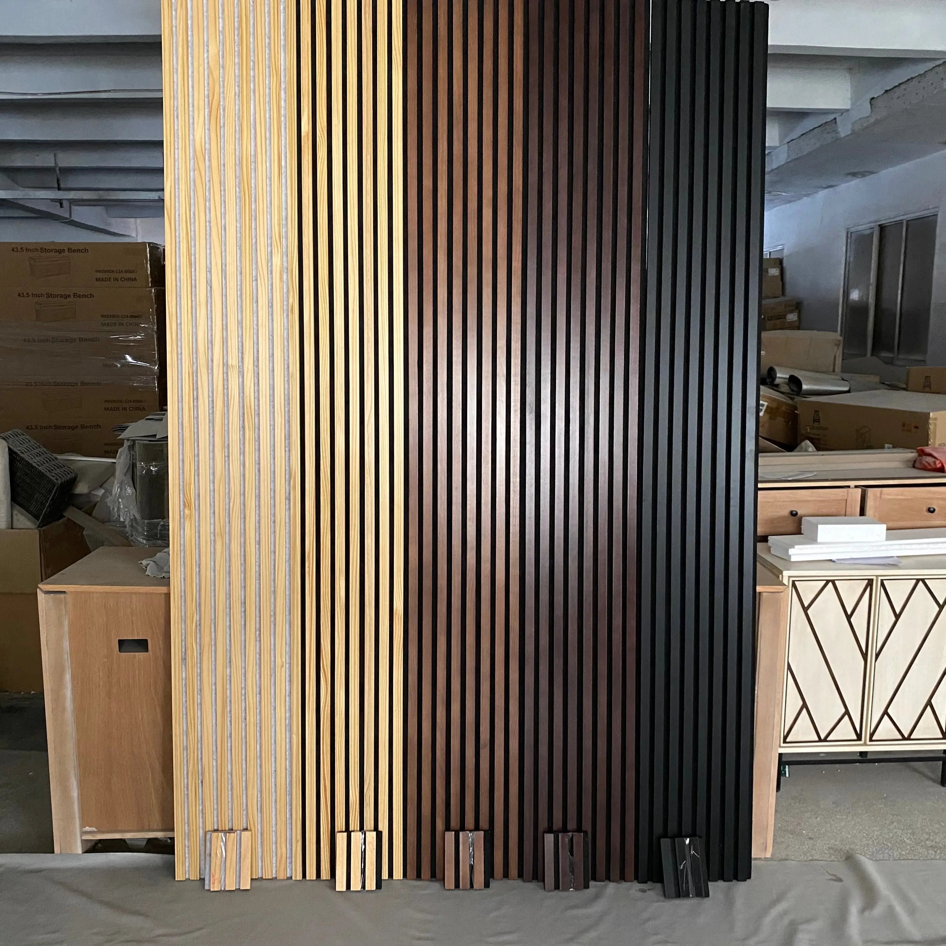 Acoustic Slat Wood Panels Full Sample Box (5 colors) 