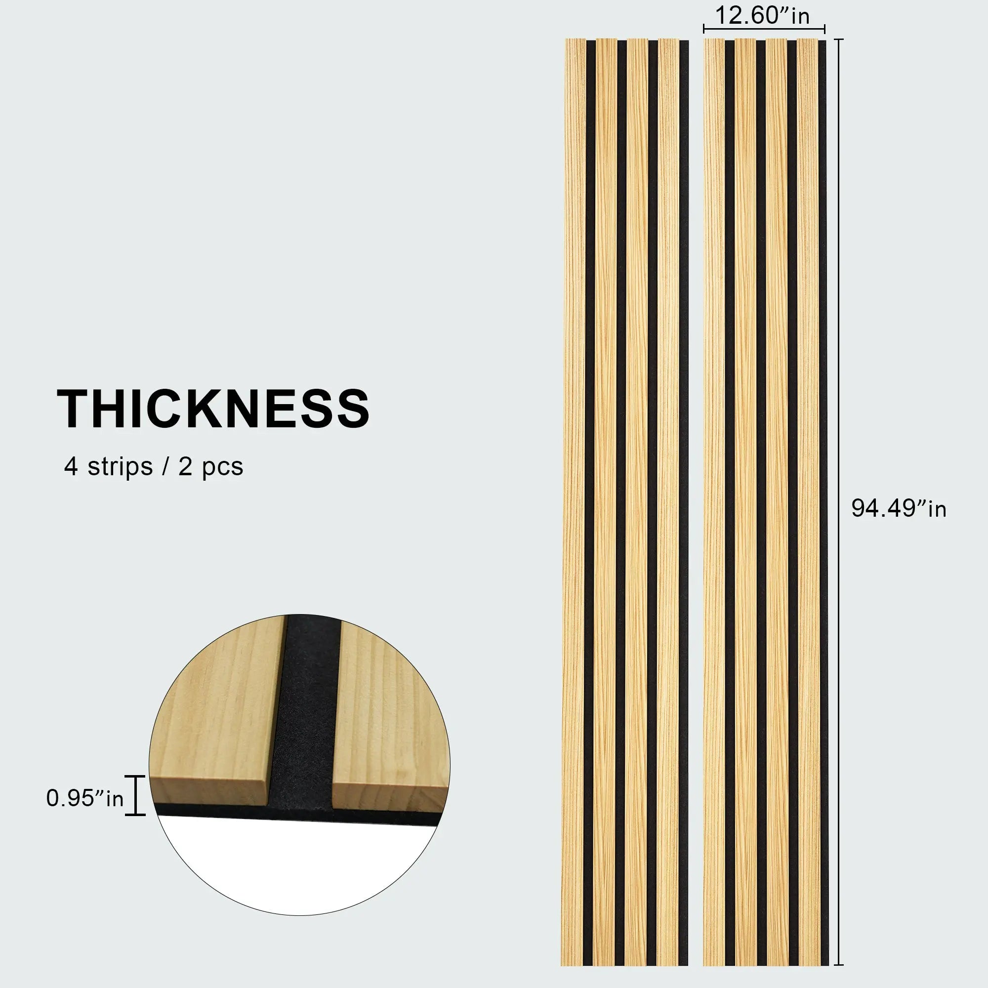 Acoustic Soild Wood Wall Panels (Broad Strip) 