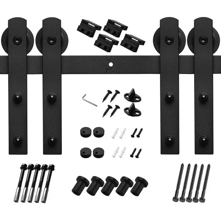 Barn Door Track Kit for Double Door (No Door) 