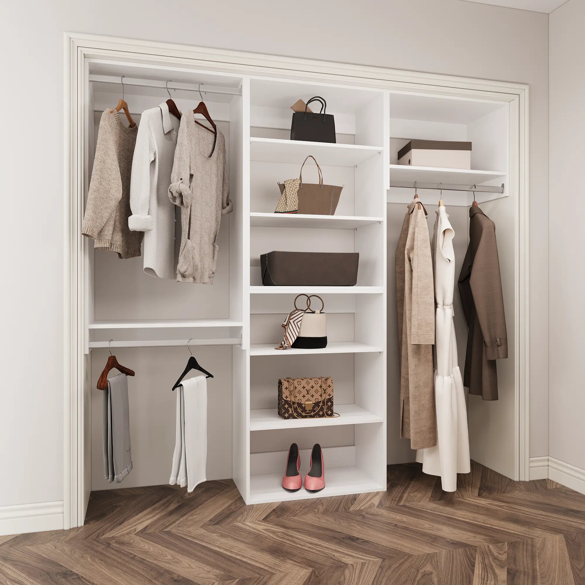Bedroom Open Closet System 