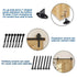 Big Spoke Wheel Roller Sliding Barn Door Hardware Kit (No Door) 