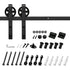 Big Spoke Wheel Roller Sliding Barn Door Hardware Kit (No Door) 