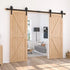 Big Spoke Wheel Roller Sliding Barn Door Hardware Kit (No Door) 