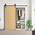 Big Spoke Wheel Roller Sliding Barn Door Hardware Kit (No Door) 