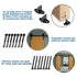 Big Spoke Wheel Roller Sliding Barn Door Hardware Kit (No Door) 