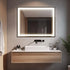 Black Aluminum Framed LED Bathroom Mirror 