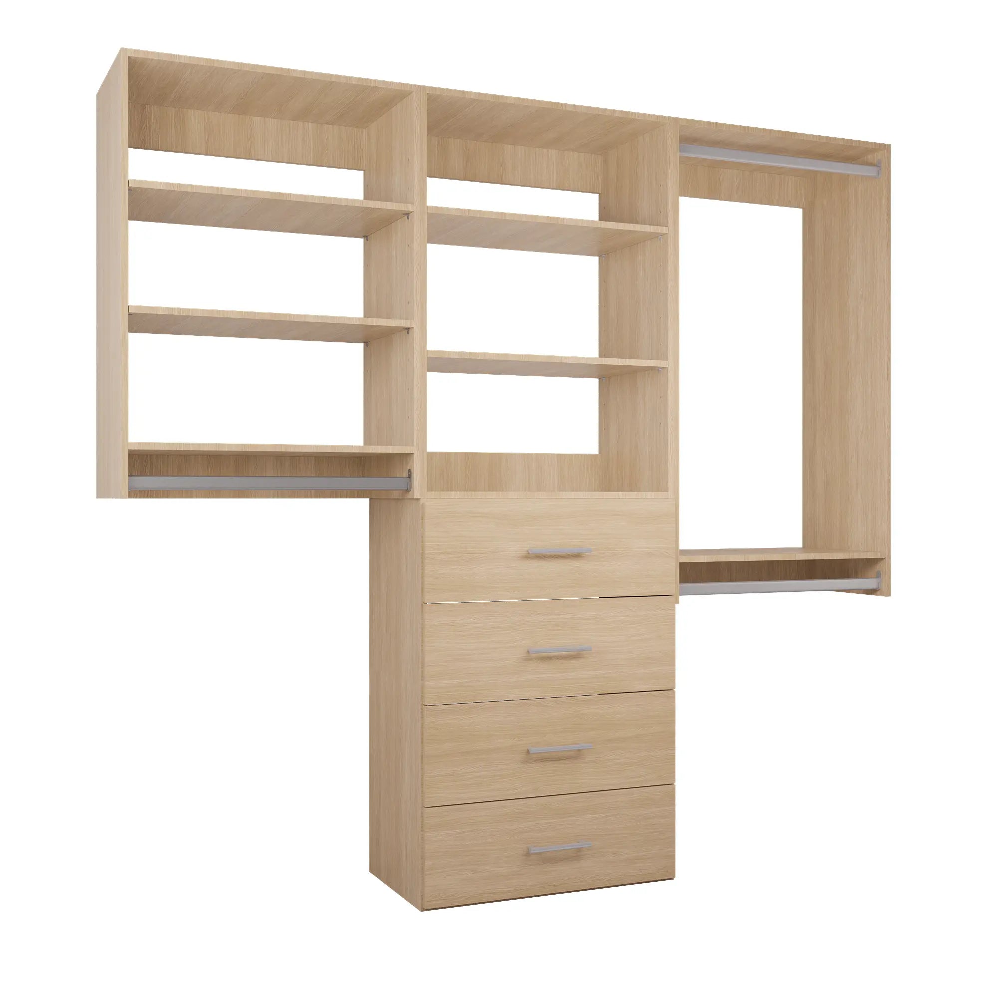 Closet Organizing System With Drawers 