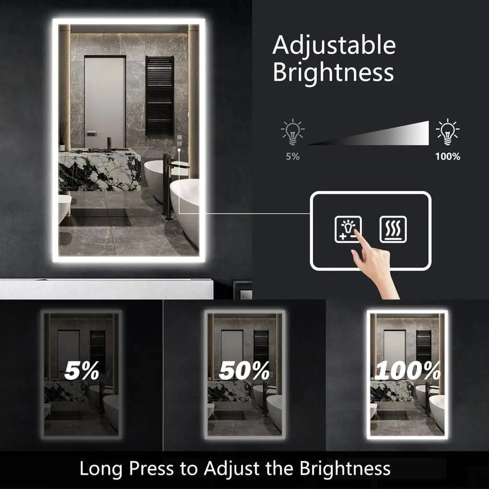 Compact Edge Glow LED Bathroom Mirror 