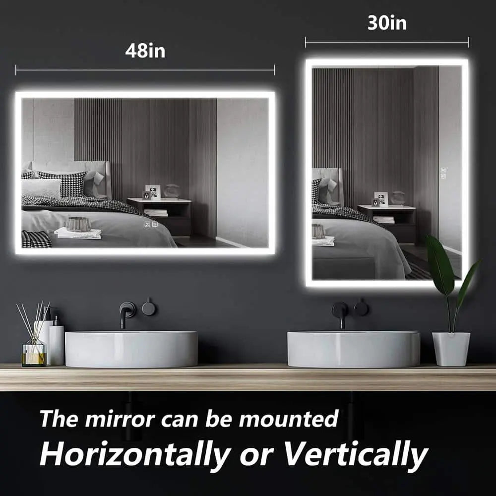 Compact Edge Glow LED Bathroom Mirror 