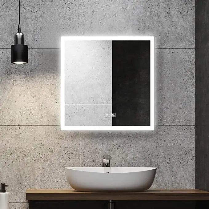 Compact Edge Glow LED Bathroom Mirror 