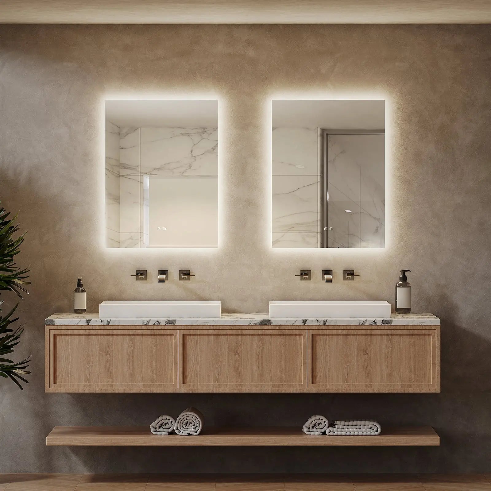 Rectangular LED Bathroom Mirrors