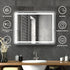 Deluxe Center Glow LED Bathroom Mirror 