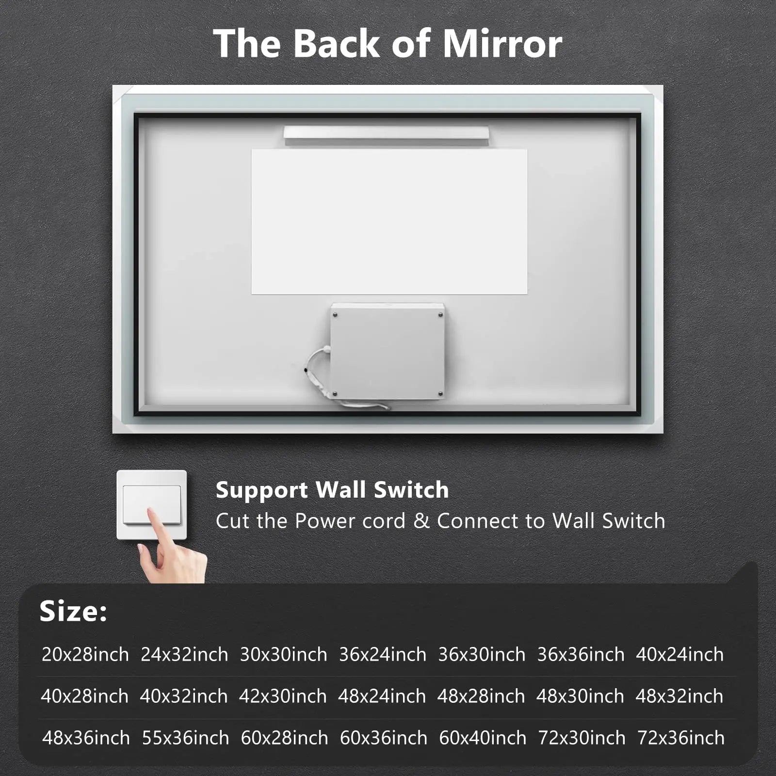 Deluxe Sleek Backlit LED Bathroom Mirror 