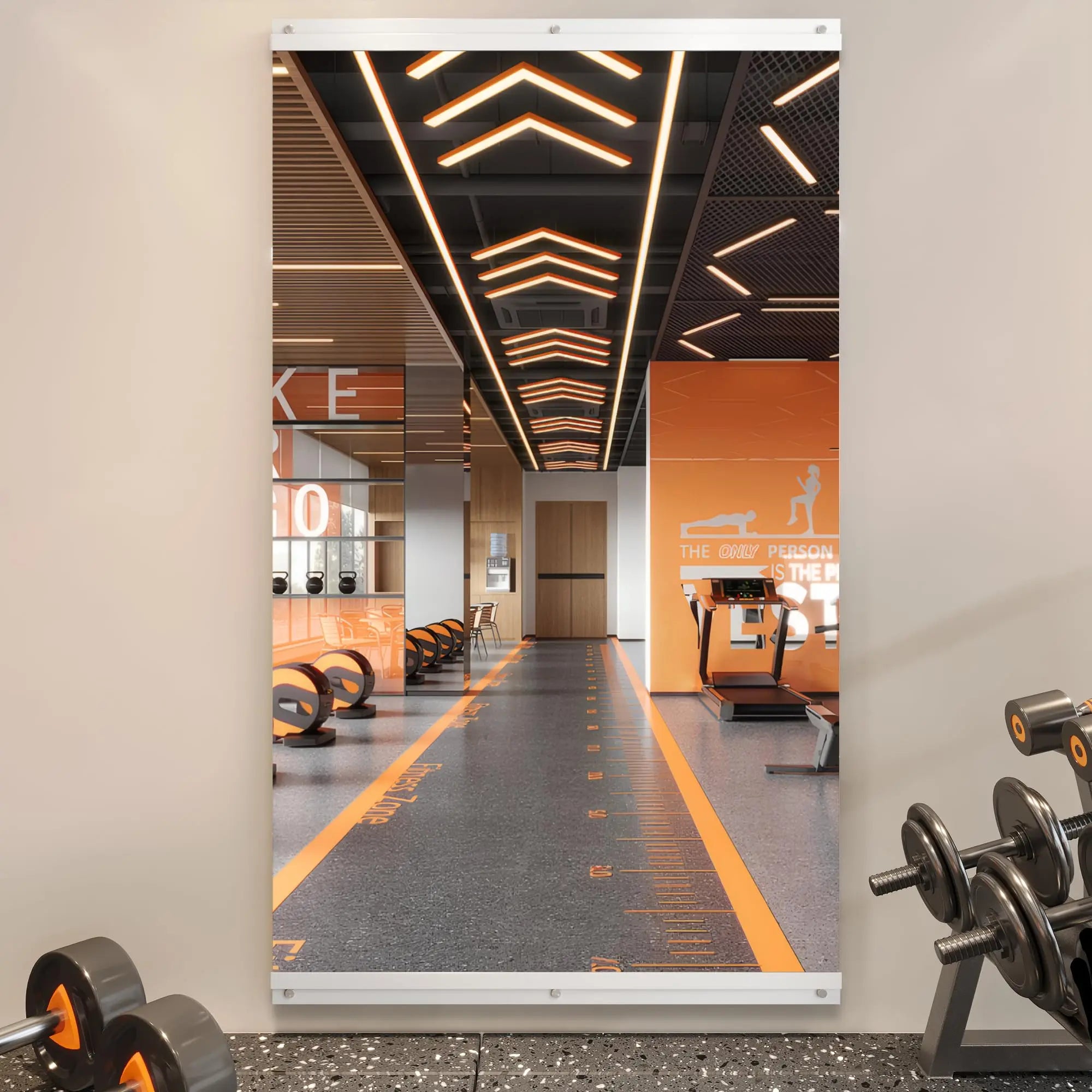 HAUSVITA  2 PCS Frameless Home Gym Mirror 