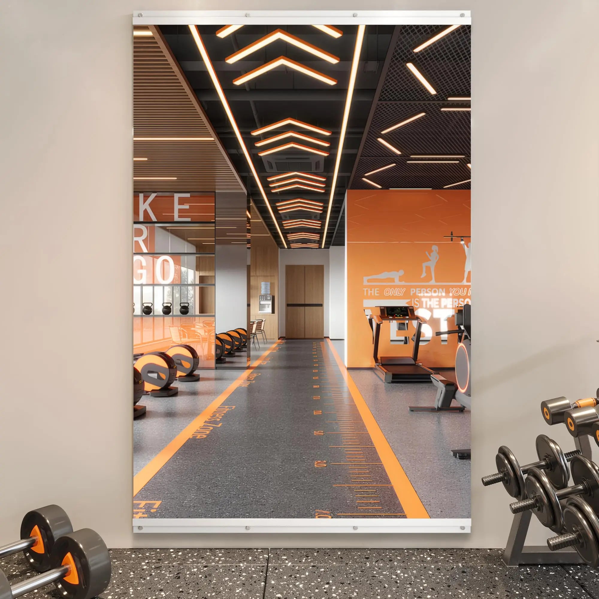 HAUSVITA  2 PCS Frameless Home Gym Mirror 