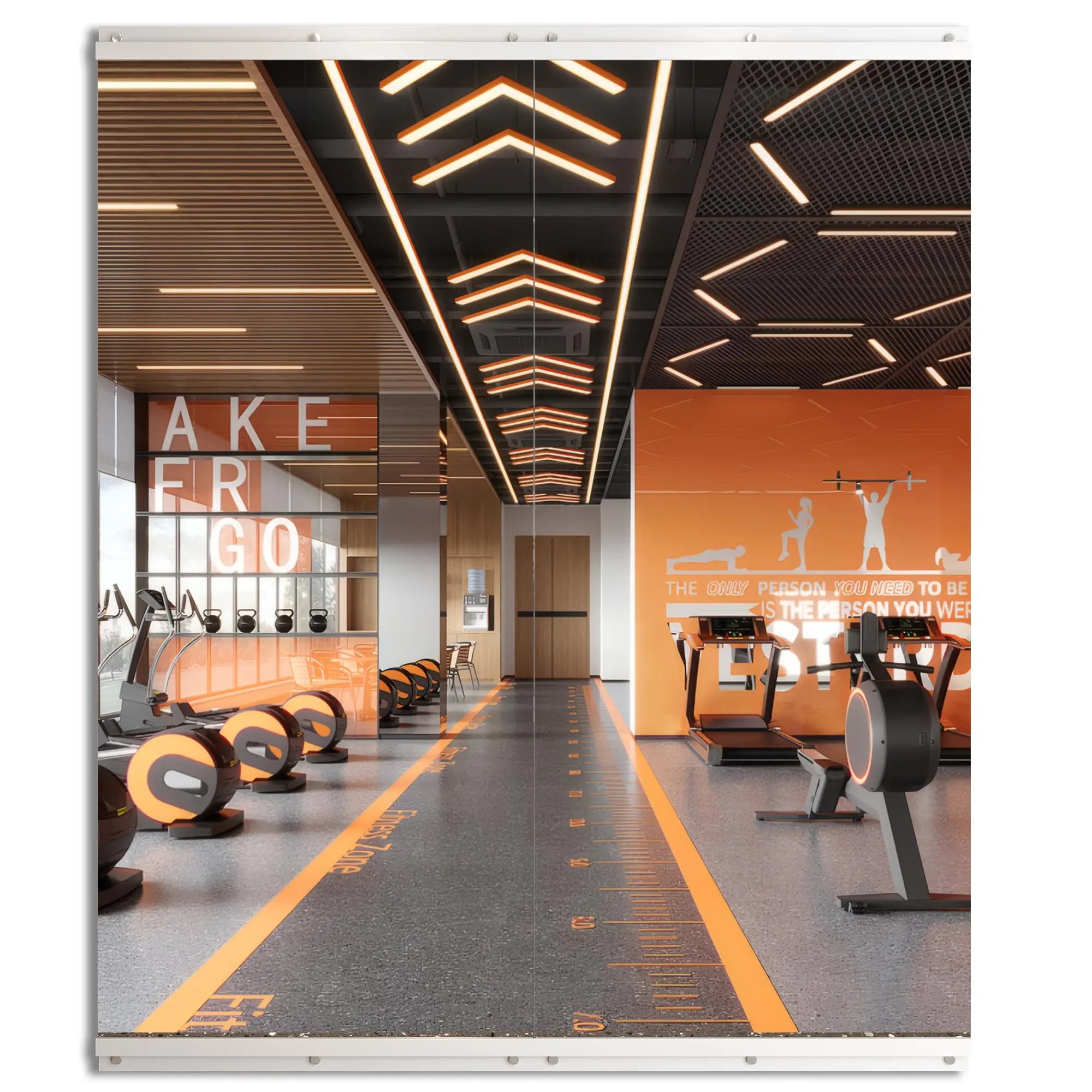 HAUSVITA  2 PCS Frameless Home Gym Mirror 