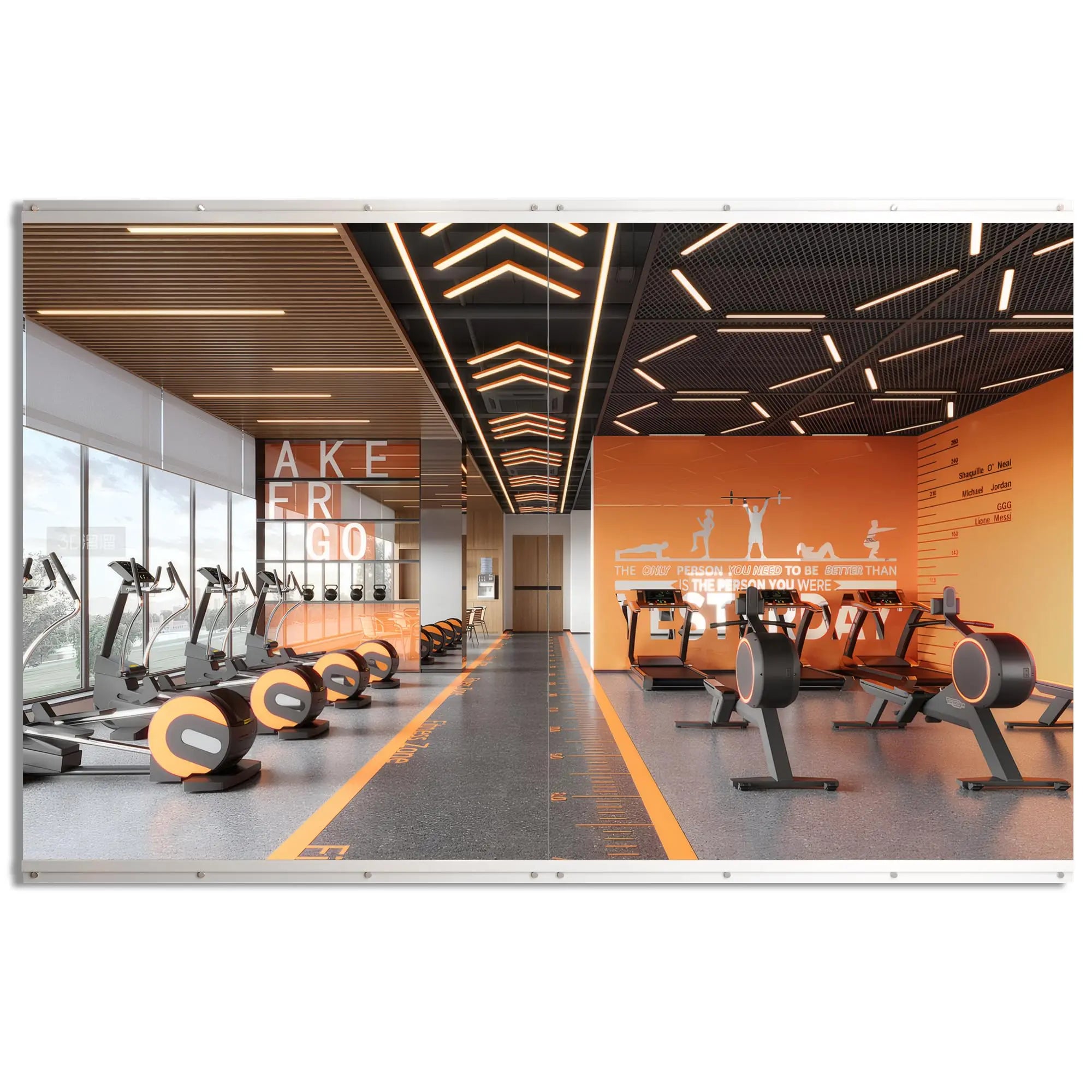 HAUSVITA  2 PCS Frameless Home Gym Mirror 