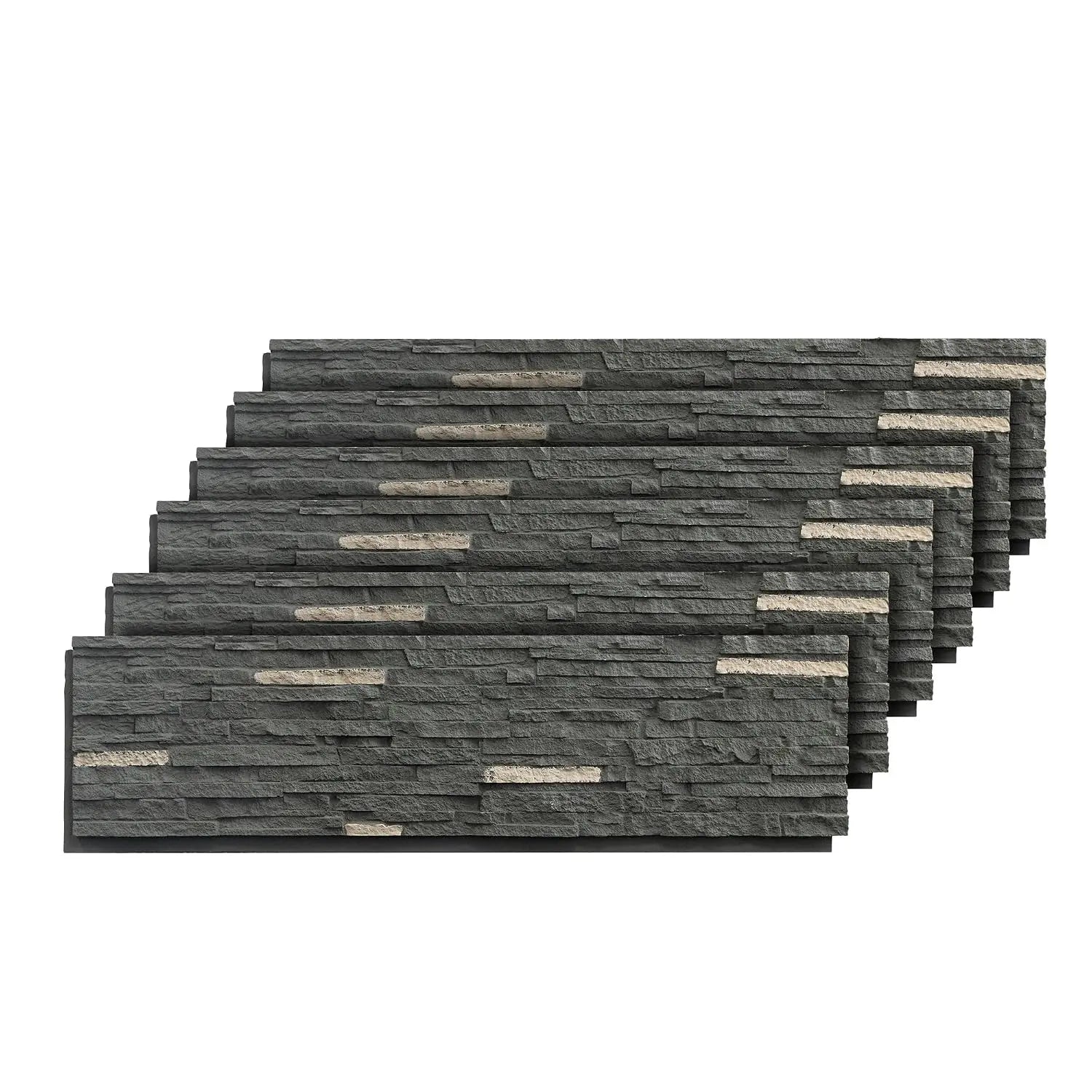 HAUSVITA 6-Packs  Faux Stone Wall Covering Panels 