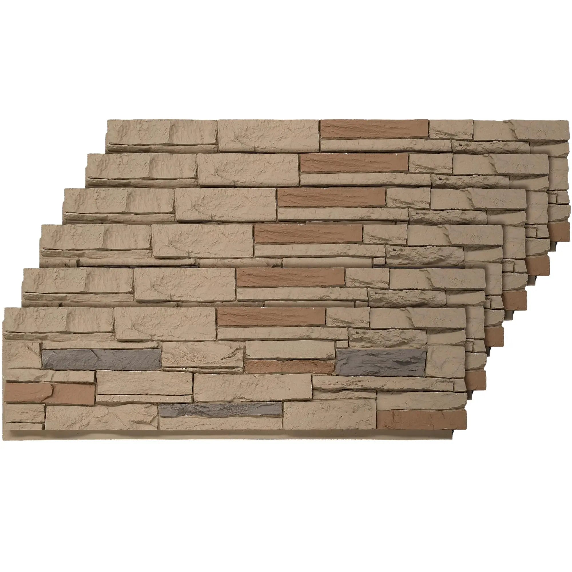 HAUSVITA 6-Packs  Faux Stone Wall Covering Panels 