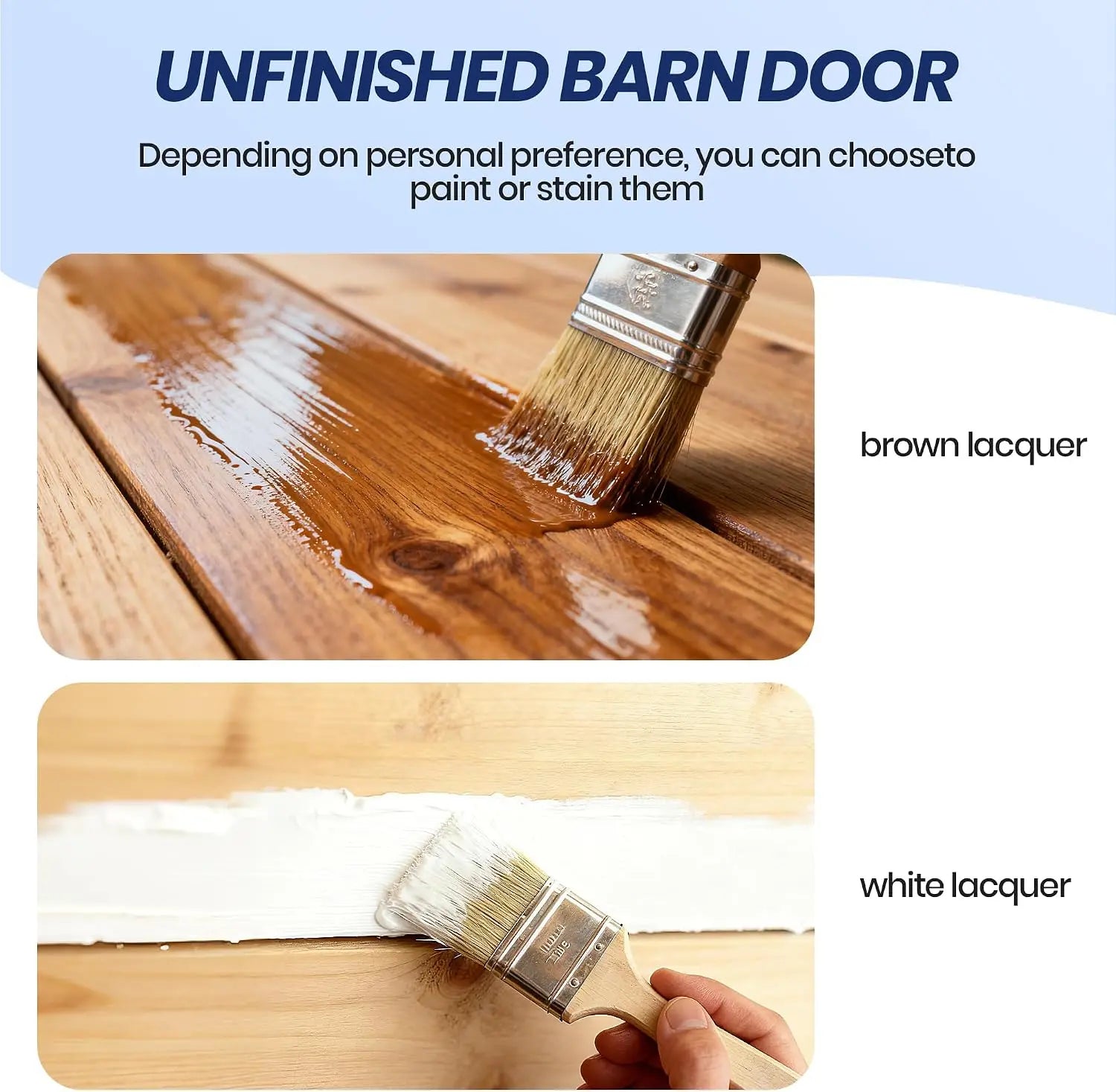 HAUSVITA  Bifold Barn Door with Hardware Kit 
