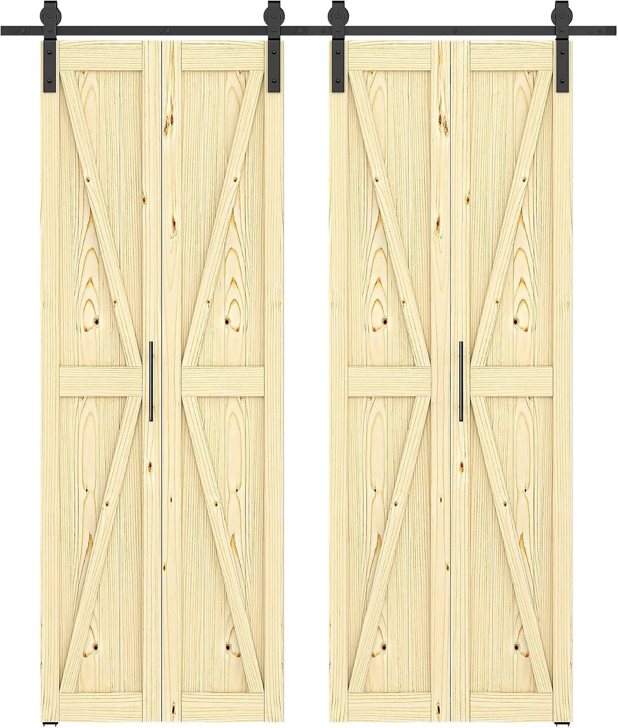 HAUSVITA  Bifold Barn Door with Hardware Kit 