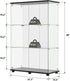 HAUSVITA  Glass Display Cabinet with 3 Shelves and Double Doors 