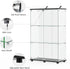 HAUSVITA  Glass Display Cabinet with 3 Shelves and Double Doors 