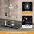 HAUSVITA  Glass Display Cabinet with 3 Shelves and Double Doors 