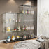 HAUSVITA  Glass Display Cabinet with 3 Shelves and Double Doors 