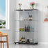 HAUSVITA  Glass Display Cabinet with 3 Shelves and Double Doors 