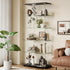 HAUSVITA  Glass Display Cabinet with 3 Shelves and Double Doors 