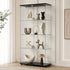 HAUSVITA  Glass Display Cabinet with 3 Shelves and Double Doors 