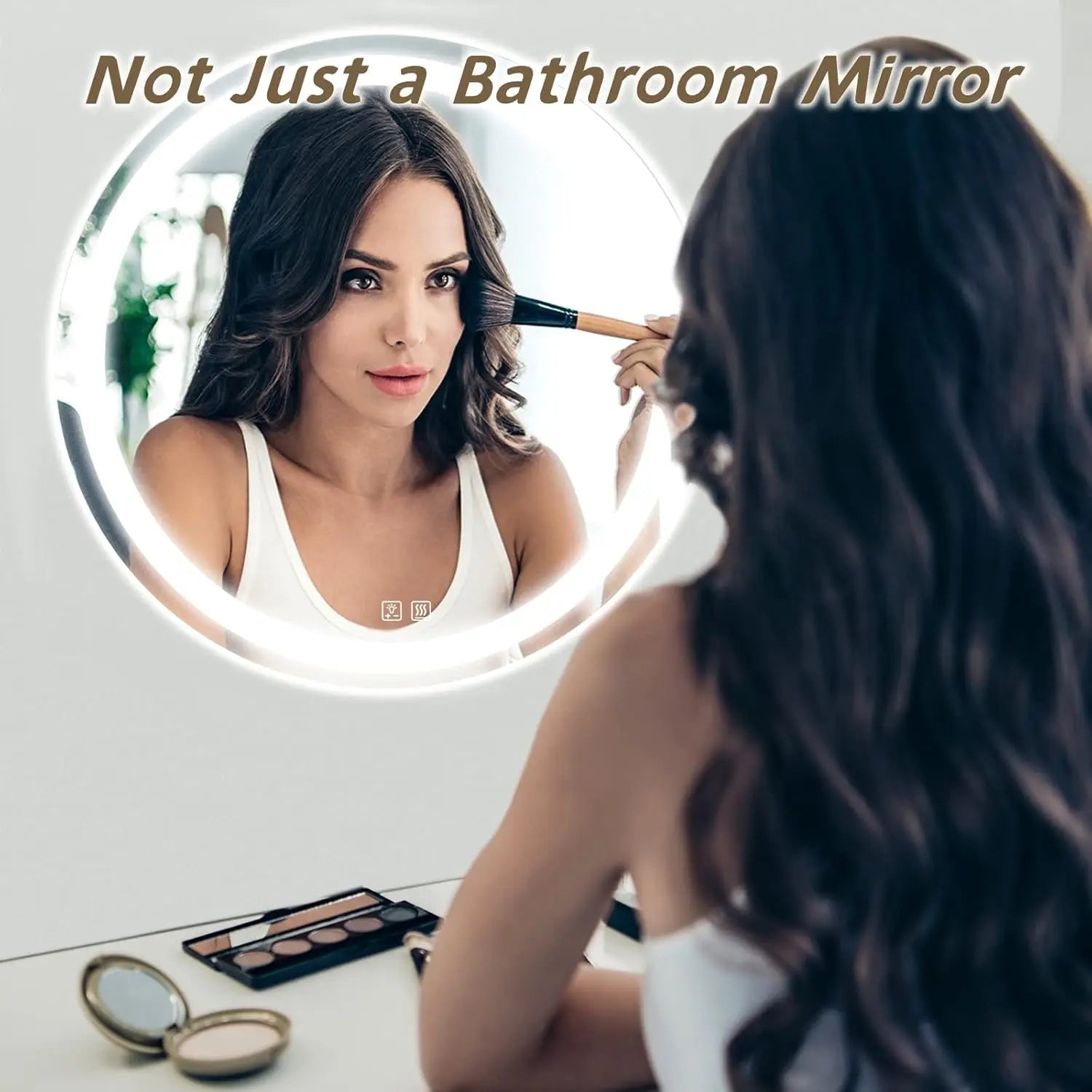 HAUSVITA  Round Center Glow LED Bathroom Mirror 