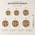 HAUSVITA  Round Center Glow LED Bathroom Mirror 