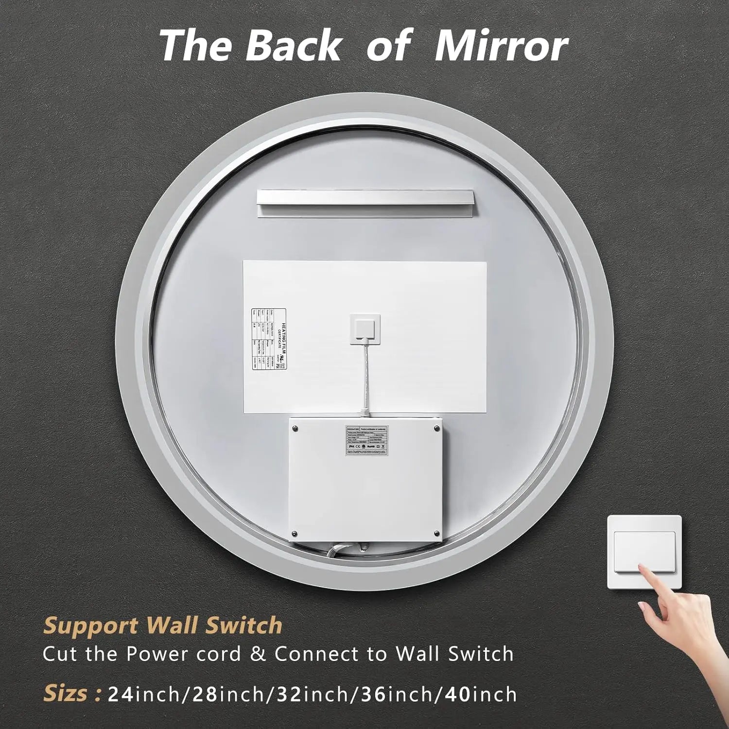 HAUSVITA  Round Edge  Glow LED Bathroom Mirror 