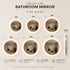 HAUSVITA  Round Edge  Glow LED Bathroom Mirror 