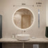 HAUSVITA  Round Sleek Backlit LED Bathroom Mirror 